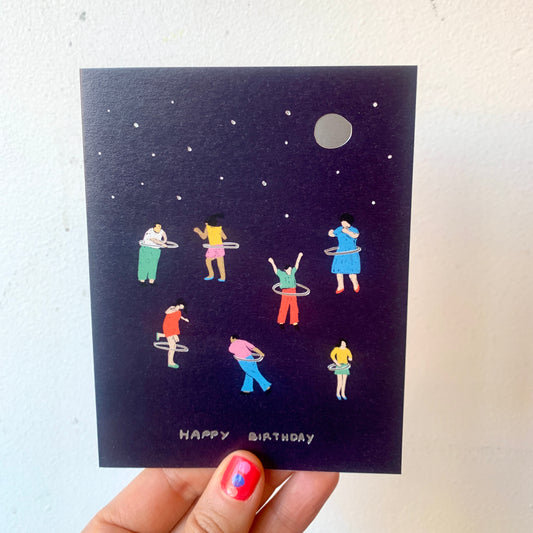 Hoolahoop Birthday Greeting Card