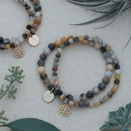 Stack them Up Bracelets - Bamboo Leaf Agate