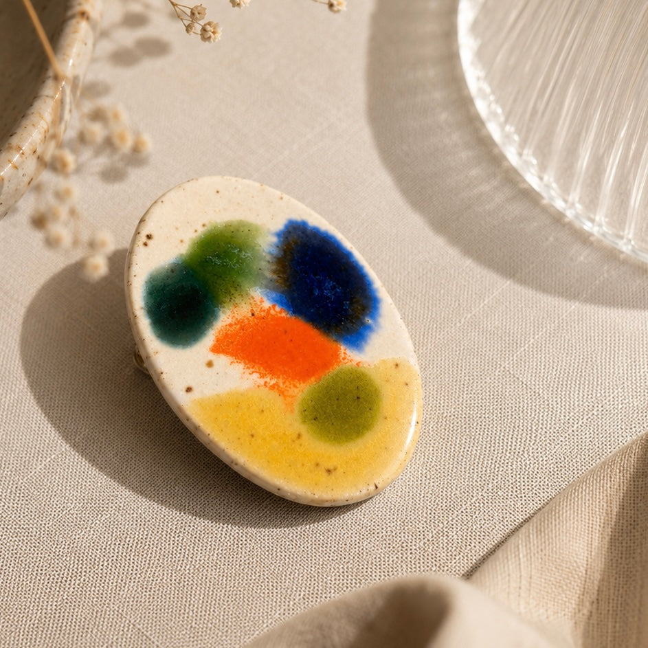 Minimalistic Ceramic Brooch
