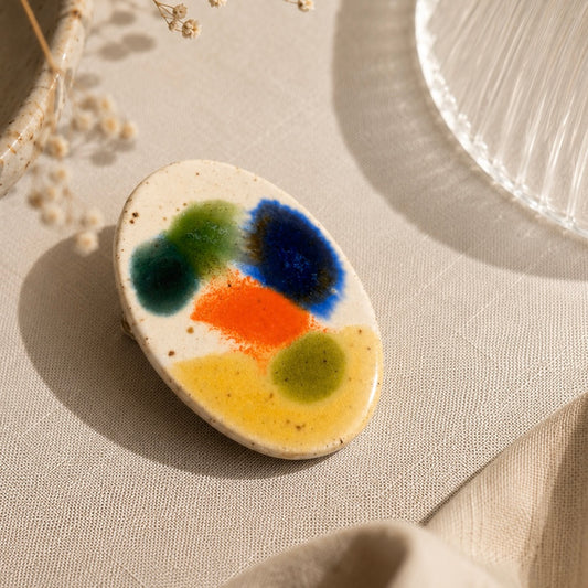 Minimalistic Ceramic Brooch