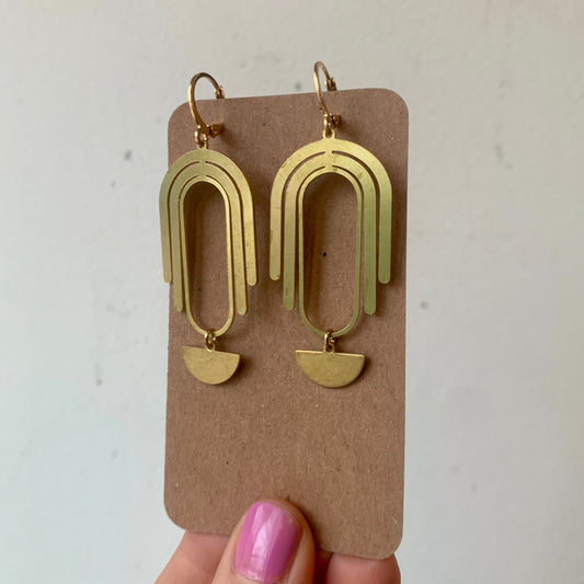 Light Weight Brass Earrings #29