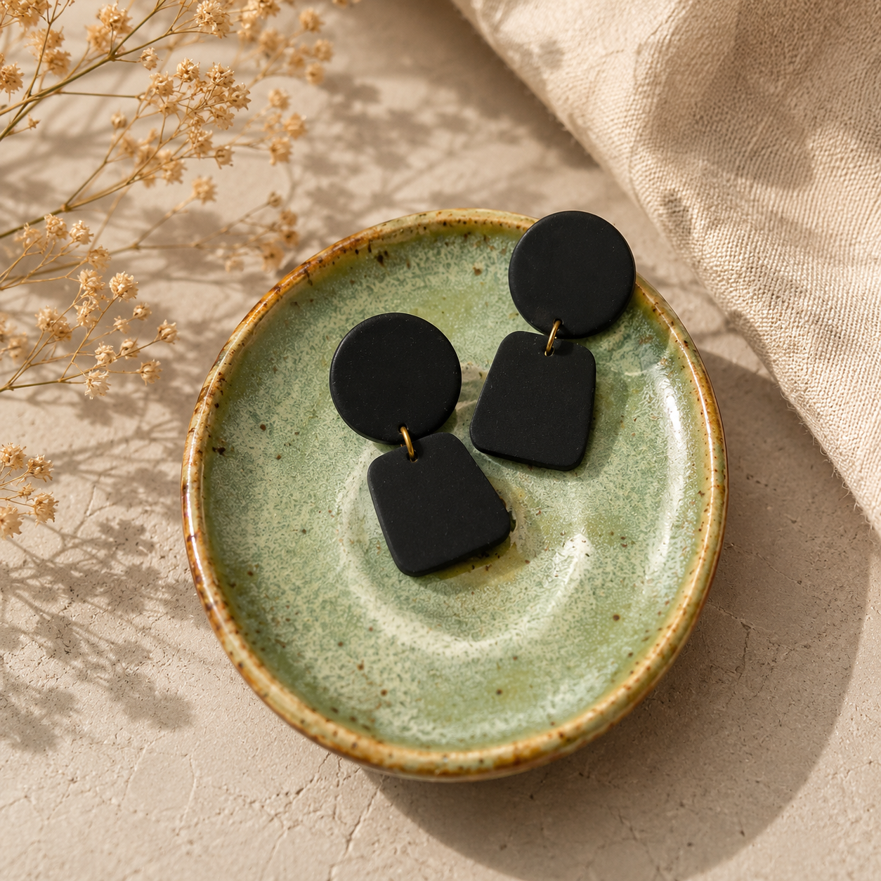 Acrylic Earrings - Black