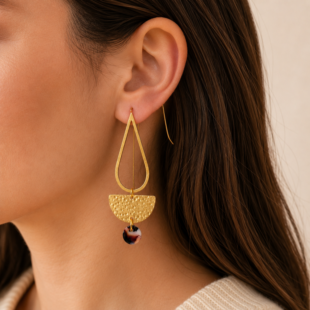Light Weight Brass Earrings #16
