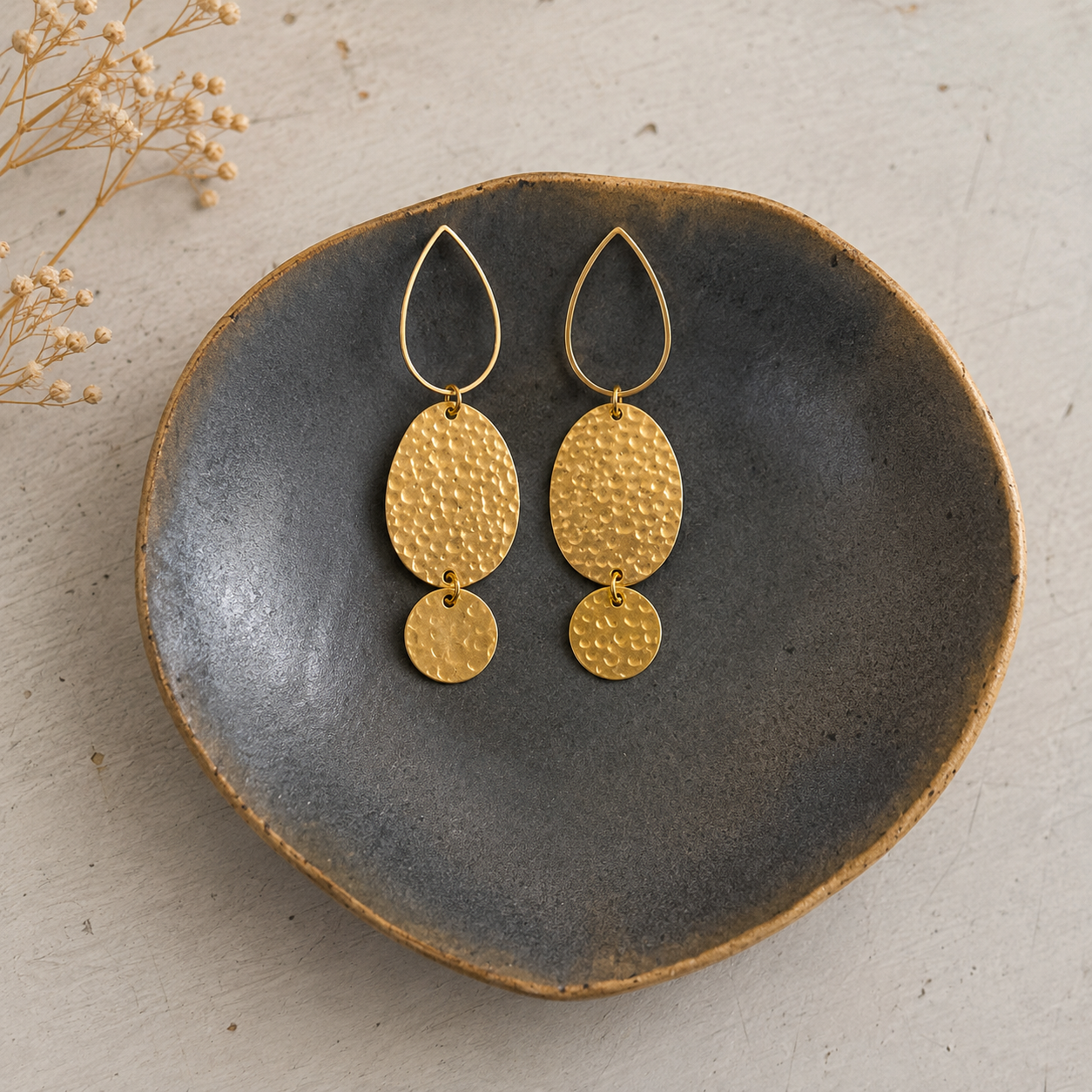 Light Weight Brass Earrings #1