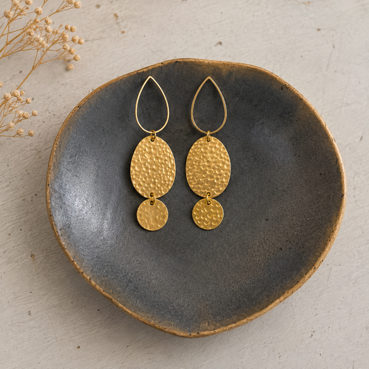 Light Weight Brass Earrings #1