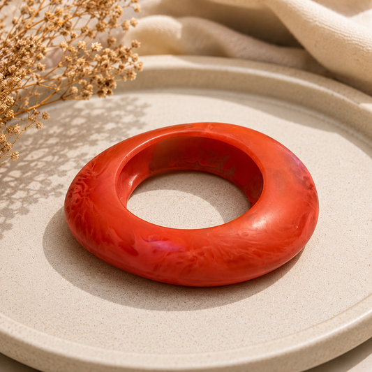 Resin Bangle - Coral