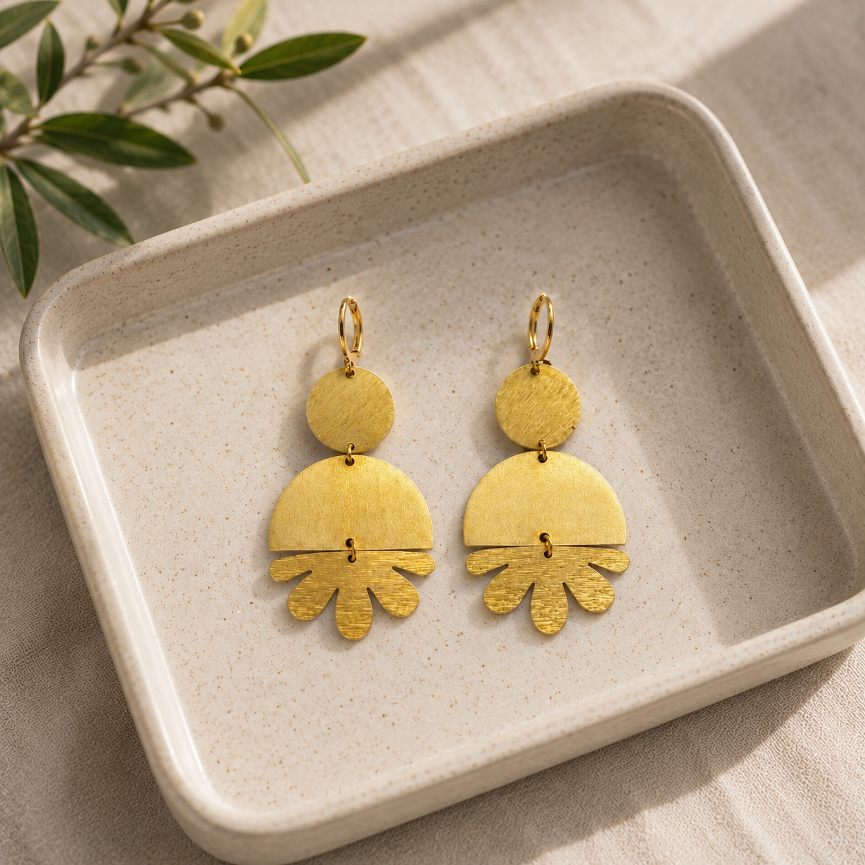 Light Weight Brass Earrings #5