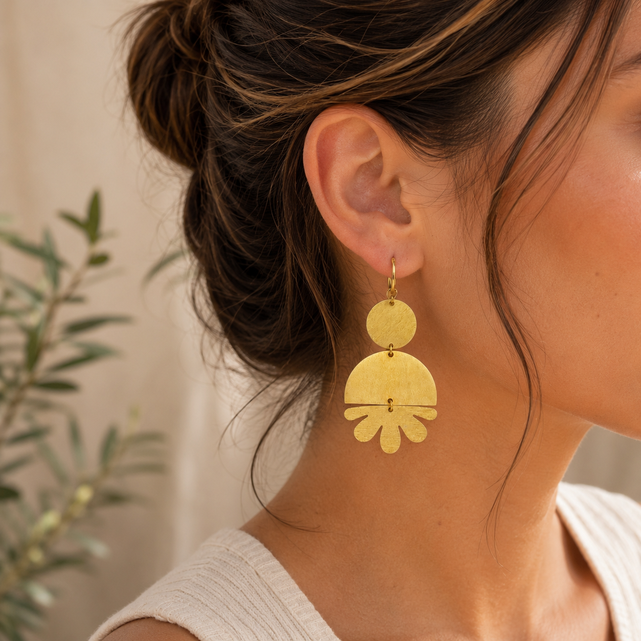 Light Weight Brass Earrings #5