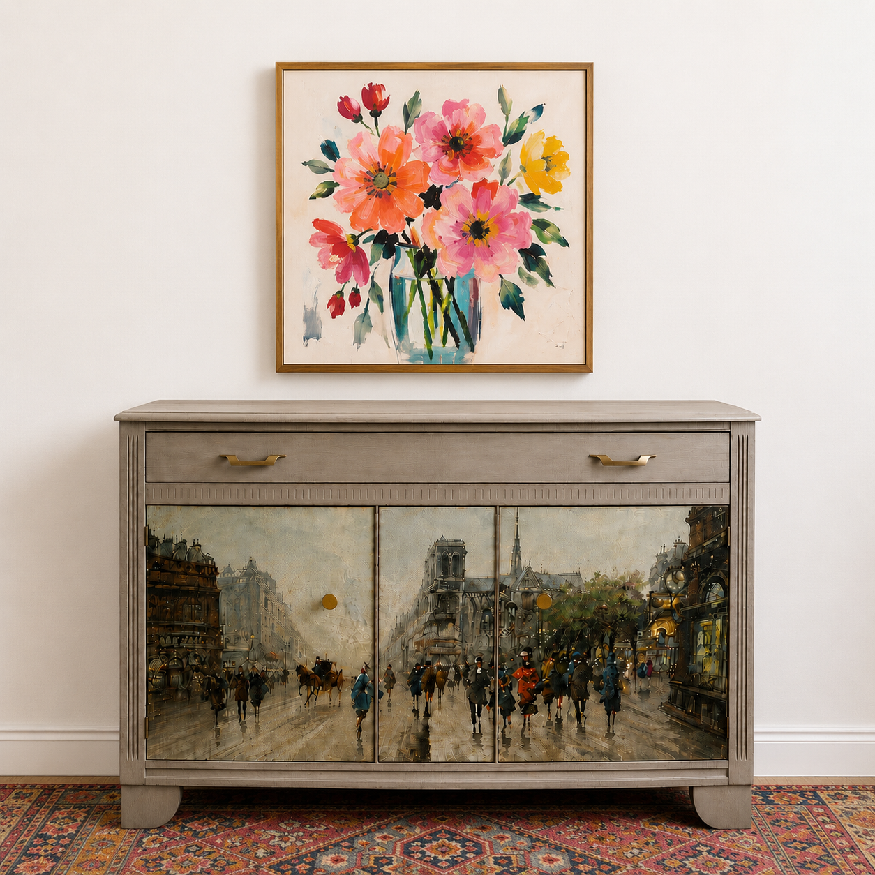 French Linen + Decoupage