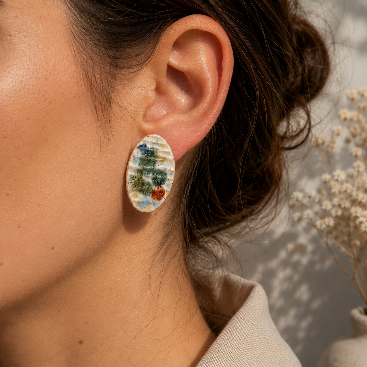Ceramic Stud Earrings - #5