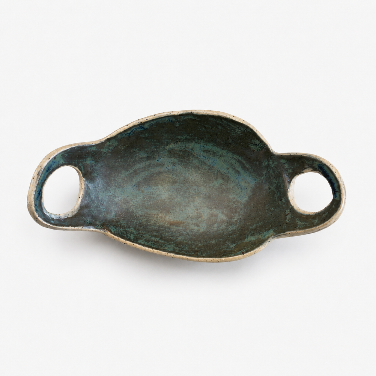 Double Handle Dish - Green