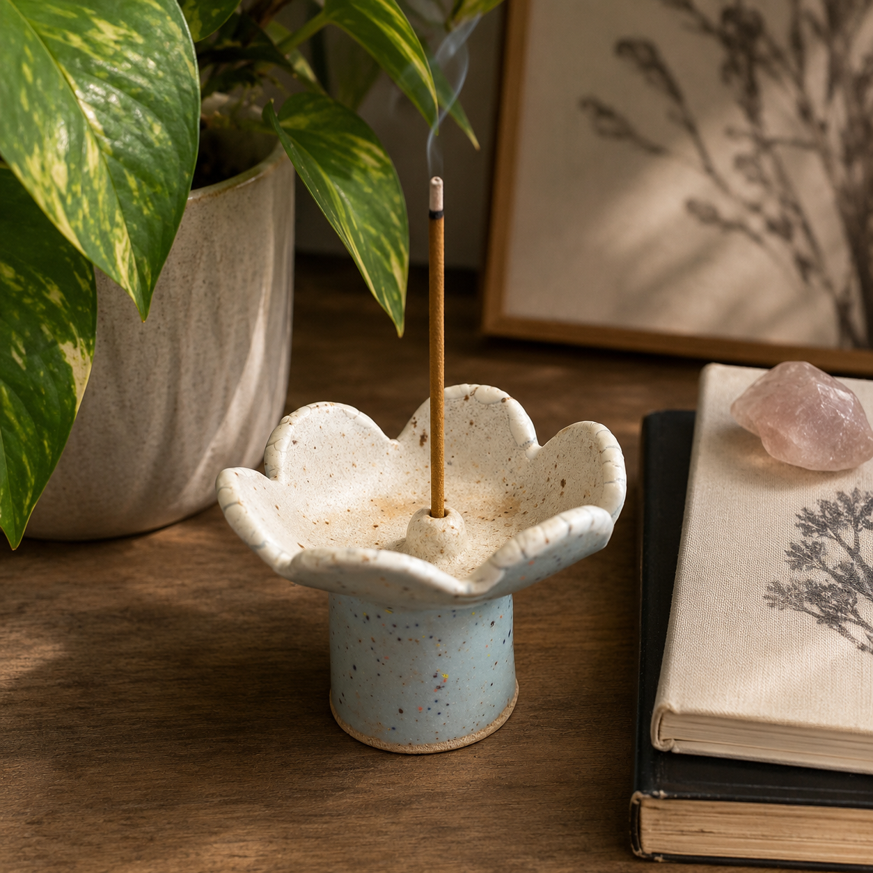 Wildflower Incense Burner - Snow
