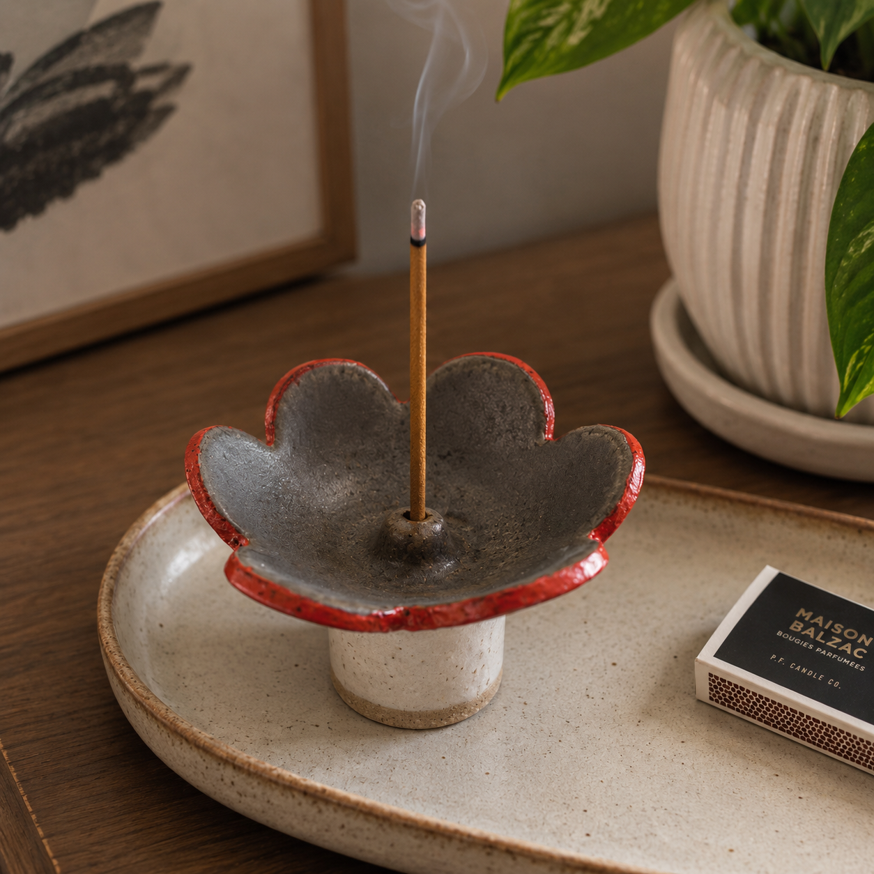 Wildflower Incense Burner - Charcoal
