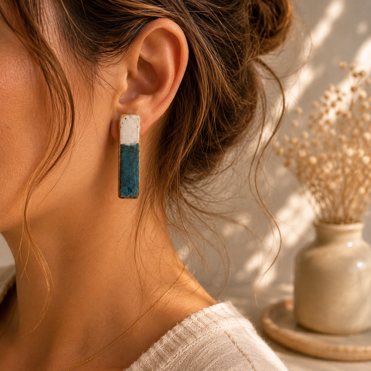 Ceramic Stick Earrings - #6