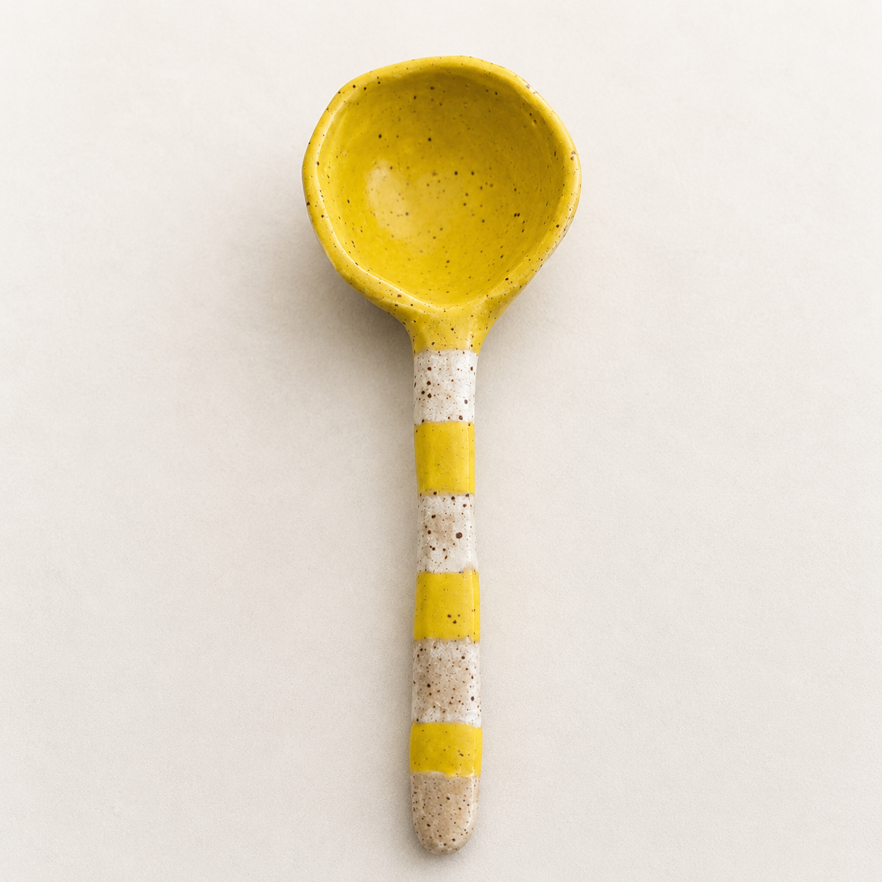 Ceramic Spoon/Ice Cream Scoop - Yellow