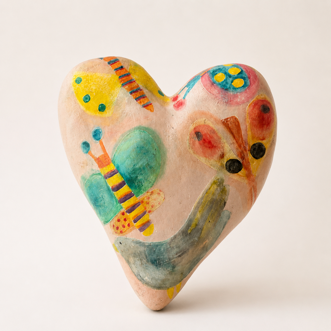 Paper Mache Heart Wall Art