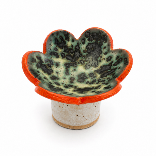 Wildflower Trinket Dish - Moonscape Orange