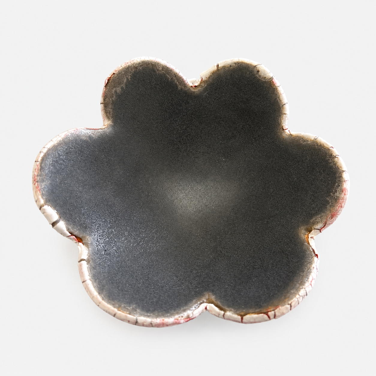 Wildflower Trinket Dish - Charcoal Orange