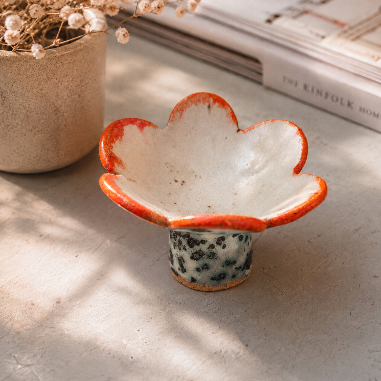 Wildflower Trinket Dish - Snow