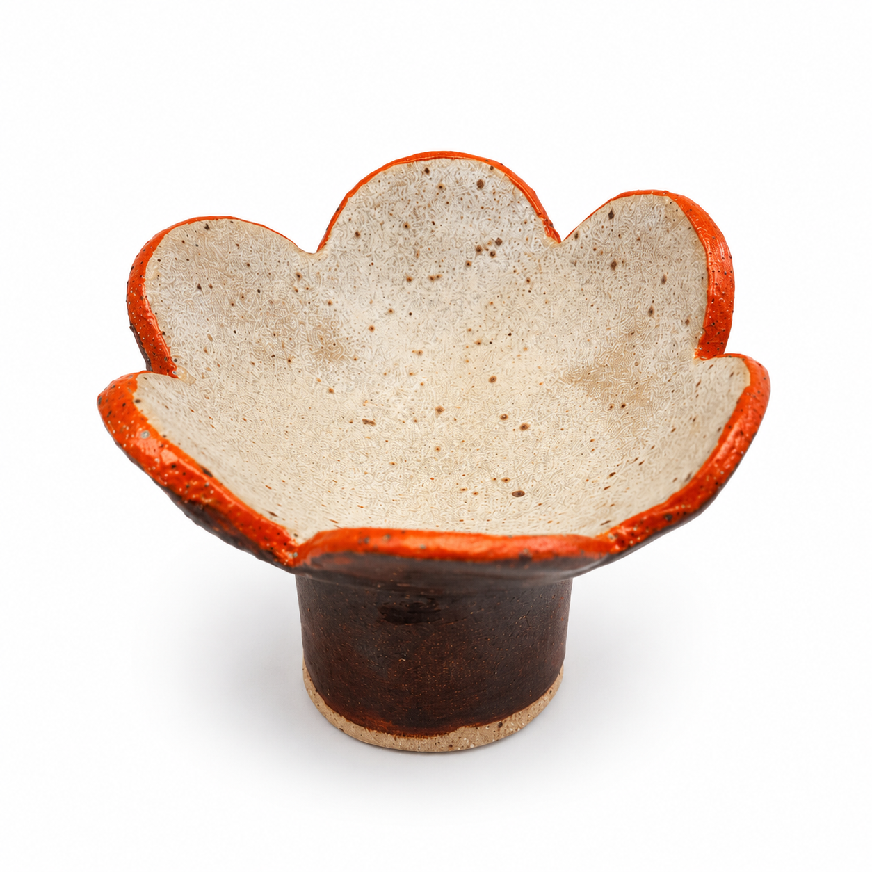 Wildflower Trinket Dish - Alabaster Orange