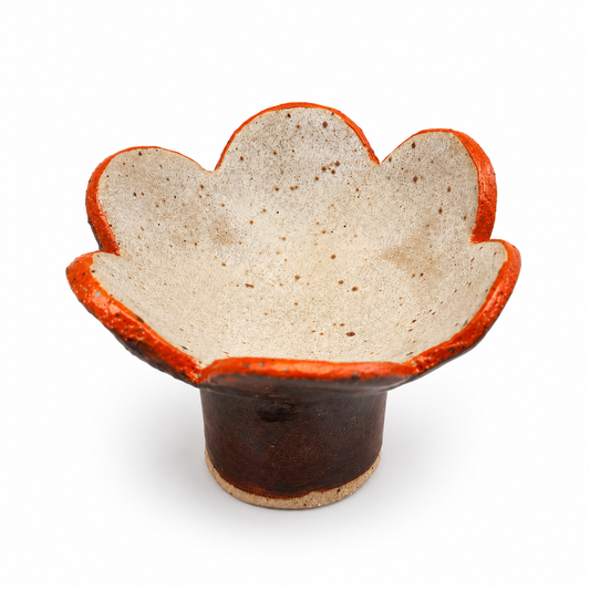 Wildflower Trinket Dish - Alabaster Orange