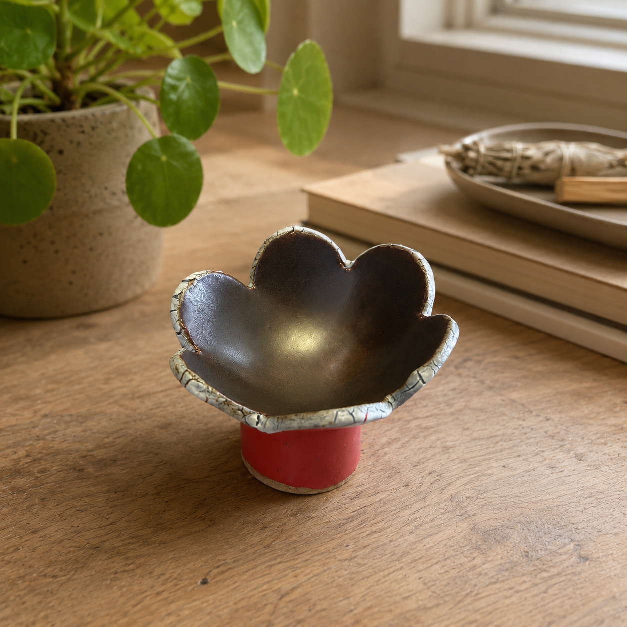 Wildflower Trinket Dish - Espresso