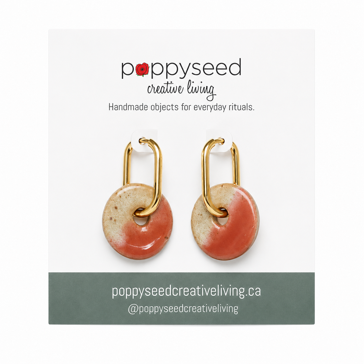 Coral Blush Hoops
