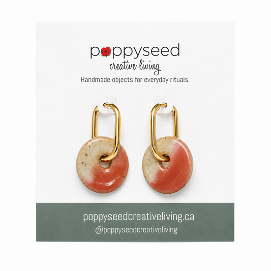 Coral Blush Hoops