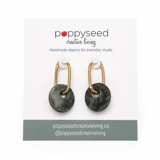 Weathered Jade Hoops