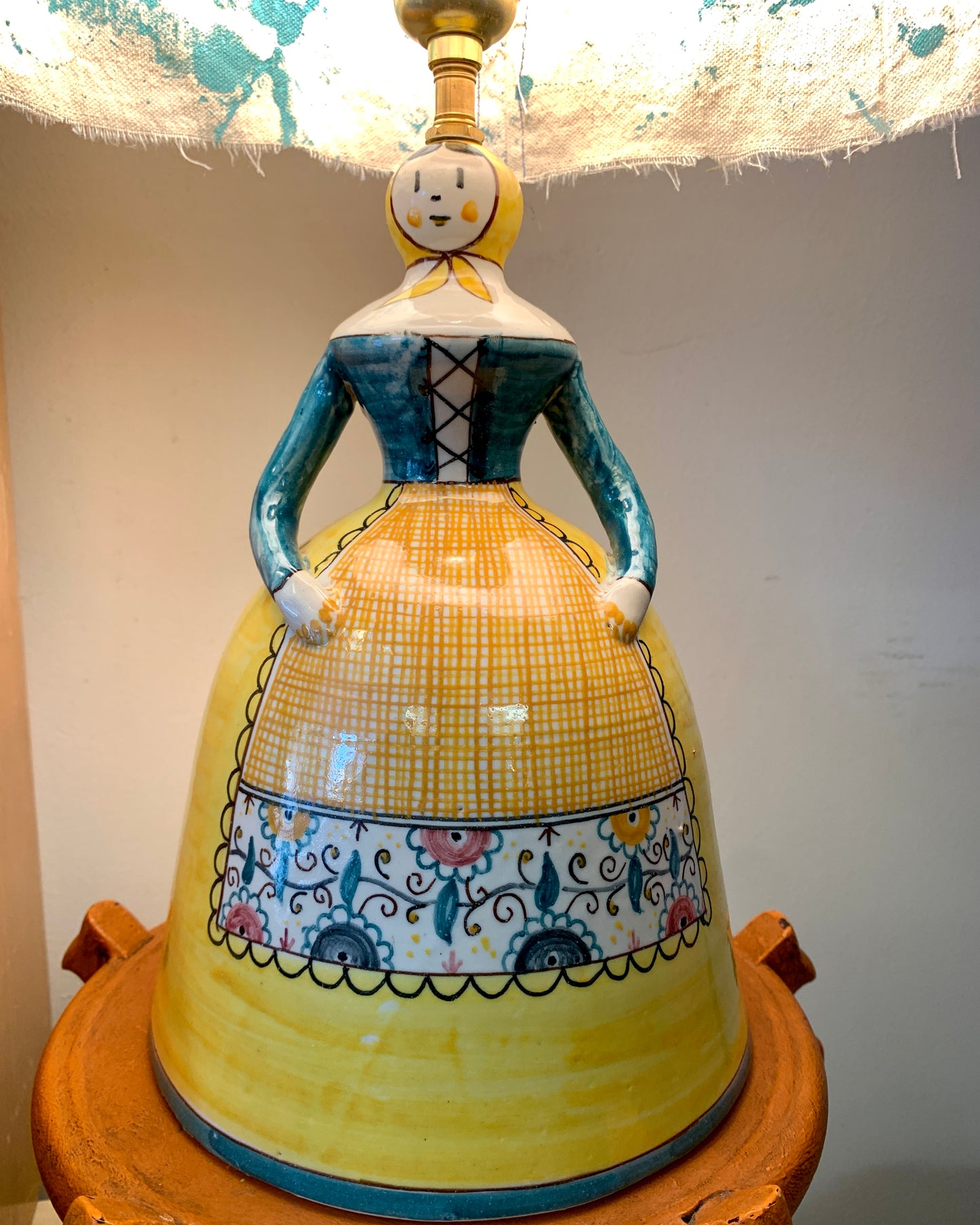 Vintage Folk Art Lamp