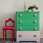 Pink/Green Scalloped Dresser- SOLD
