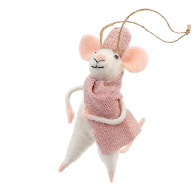 Cozy Claudette Mouse Ornament