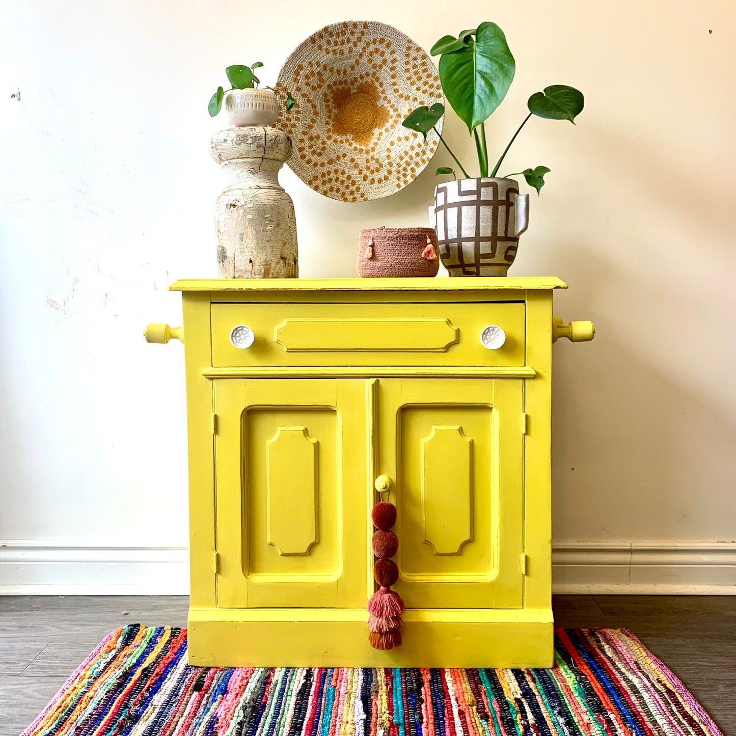 Yellow Storage Cabinet - SOLD