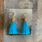 Tassel Drop Earrings - Sky