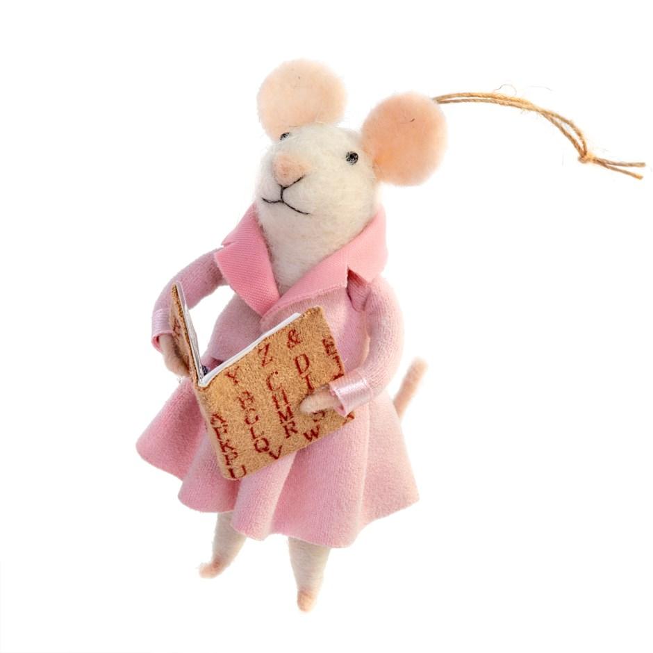 Tessa Teacher Mouse Ornament