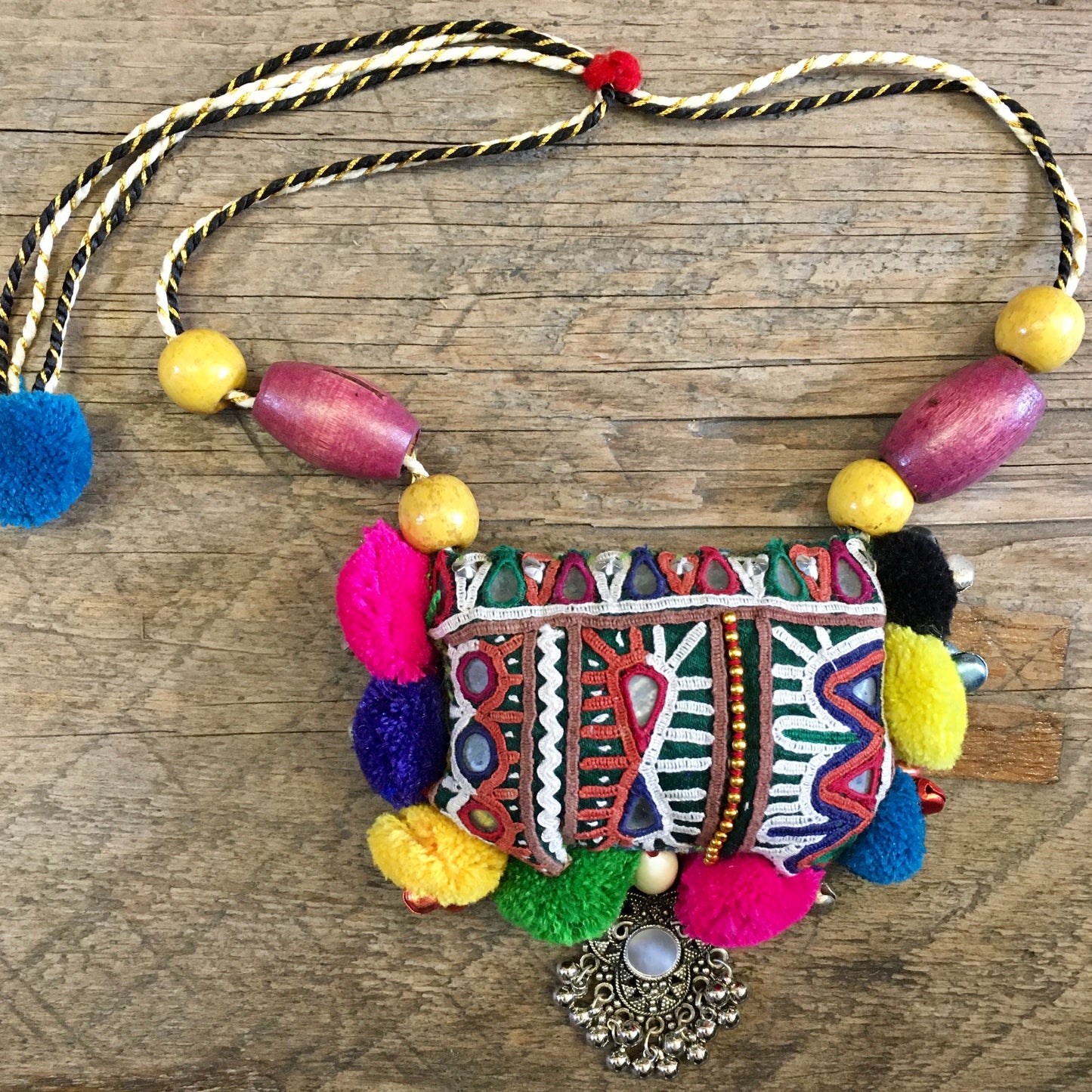 Indian Fabric Necklace #1