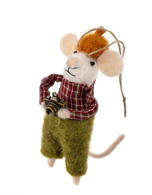 Hipster Harry  Mouse Ornament