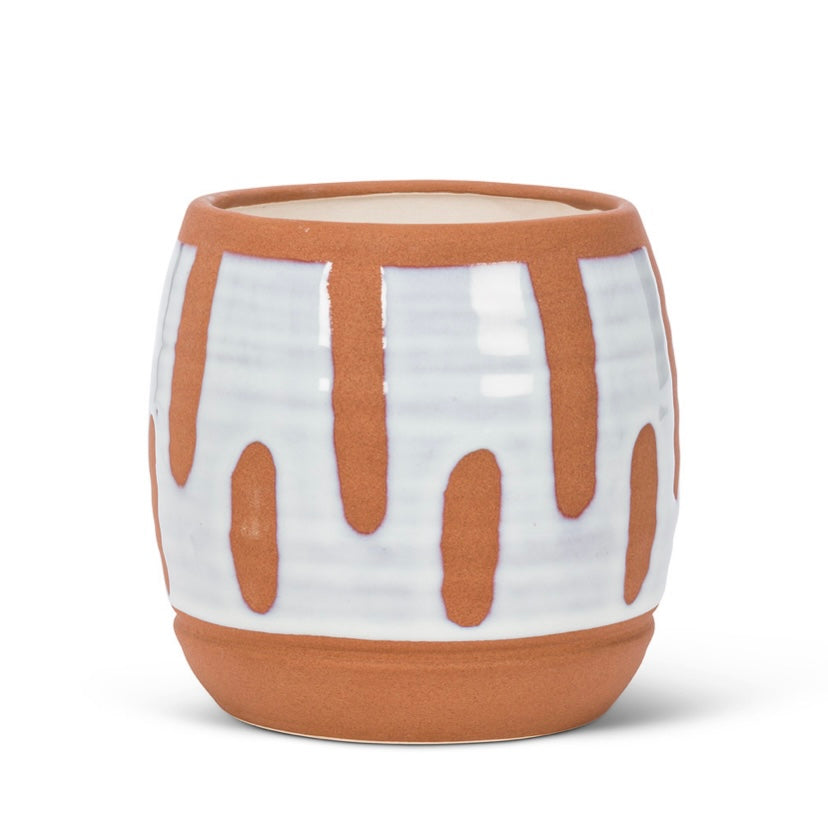 Dot & Dash Barrel Planter