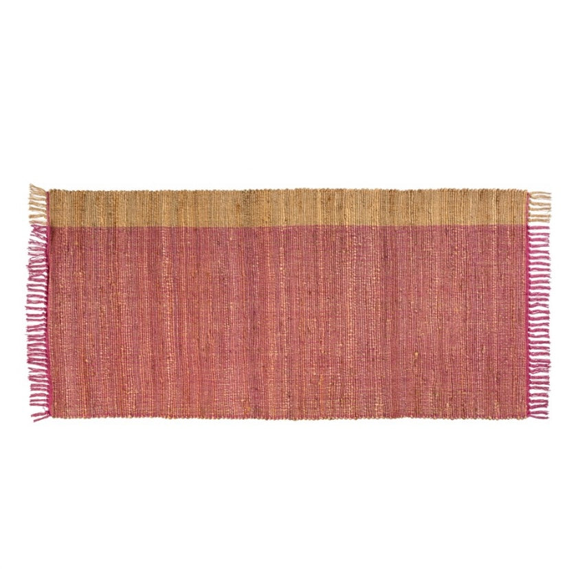 Side Stripe Rug - Pink